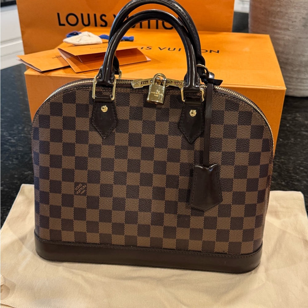 Louis Vuitton Brown Damier Alma PM  Bag
